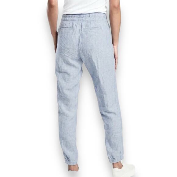 Athleta Cabo Linen Jogger Light Blue Women's 6 Comfy Athletic Beach Coastal - Picture 2 of 9